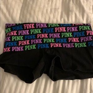 Pink yoga shorts